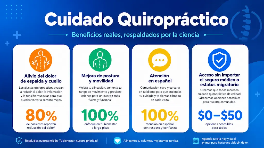 Infografía para el cuidado quiropractico